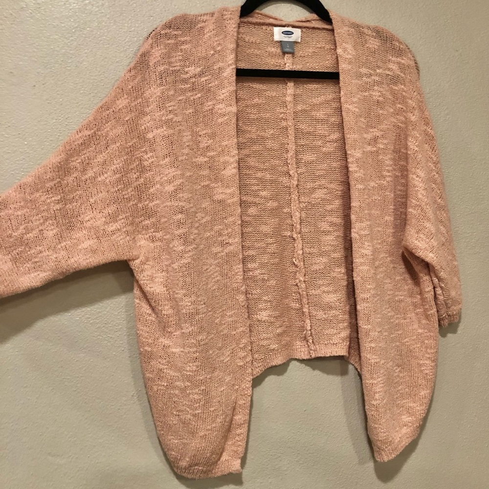 Blush Pink Open Front Cardigan